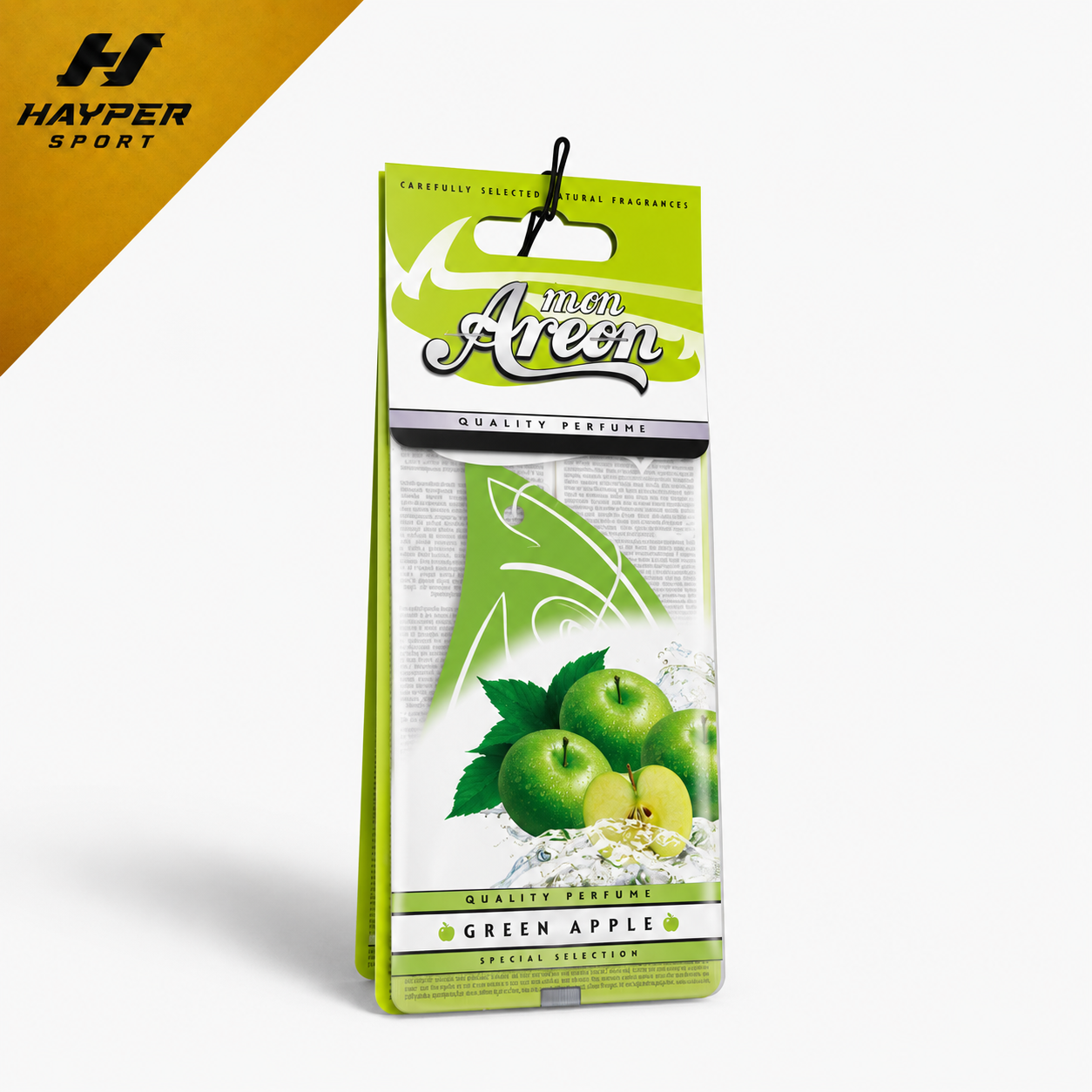 خوشبوکننده خودرو آرئون مدل مون رایحه green apple